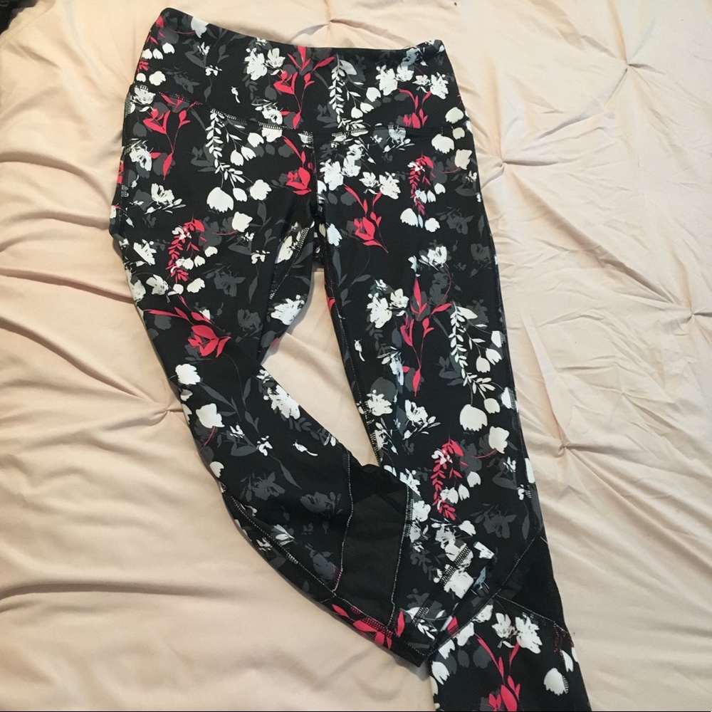 Black Floral Leggings